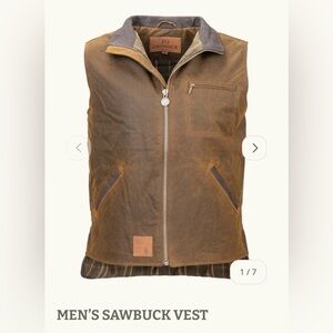 Outback Trading Co. Vest Men’s Medium Sawbuck Vest Wax Size MD Flannel Lined